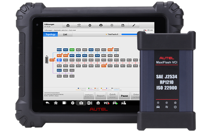 Autel MaxiSys MS909EV with TESLA Cable Sets: Electric Vehicle Diagnostic Scan Tool and J2534 Interface