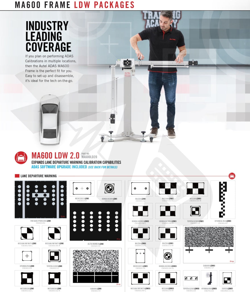 Autel Adas - Ma600 Portable Frame Ldw2.0 Mobile Lane Departure Warning All Systems