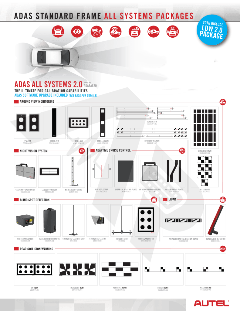 Autel Adas - Ma600 Portable Frame Ldw2.0T Mobile Lane Departure Warning All Systems With Ms909