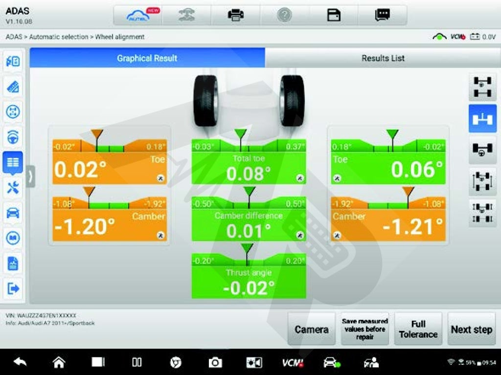 Autel Adas: Maxisys Ia900Wa Wheel Alignment + Adas Calibration